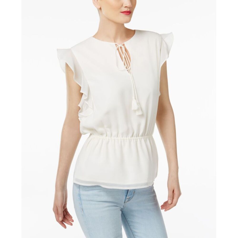 Cynthia Rowley Cr By Cynthia Rowley Ruffled Sleeve Top